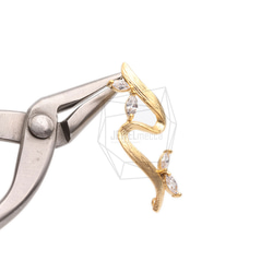 ERG-2302-MG [2 pieces] S shape Earring, S shape Post Earring 第4張的照片