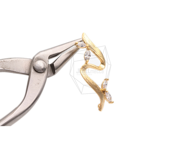 ERG-2302-MG [2 pieces] S shape Earring, S shape Post Earring 第4張的照片