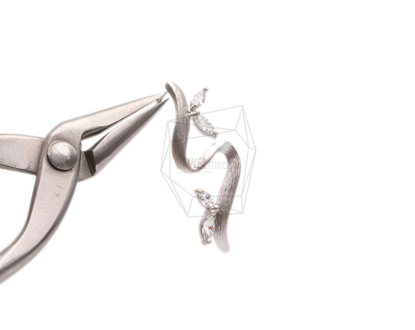 ERG-2302-MR [2 pieces] S shape Earring, S shape Post Earring 第4張的照片