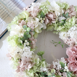 大人気 リース シャビーピンク 3枚目の画像