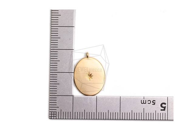 PDT-2662-MG [2 pieces Round Pendant/13.6mm X 19mm 第5張的照片