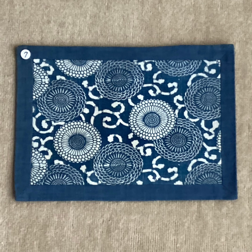 藍型染めのランチョンマット A 1~8 その他インテリア雑貨 ひだまり