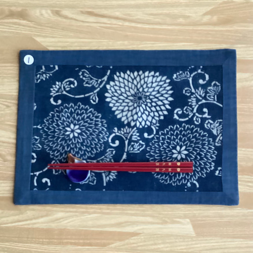 藍型染めのランチョンマット A 1~8 その他インテリア雑貨 ひだまり