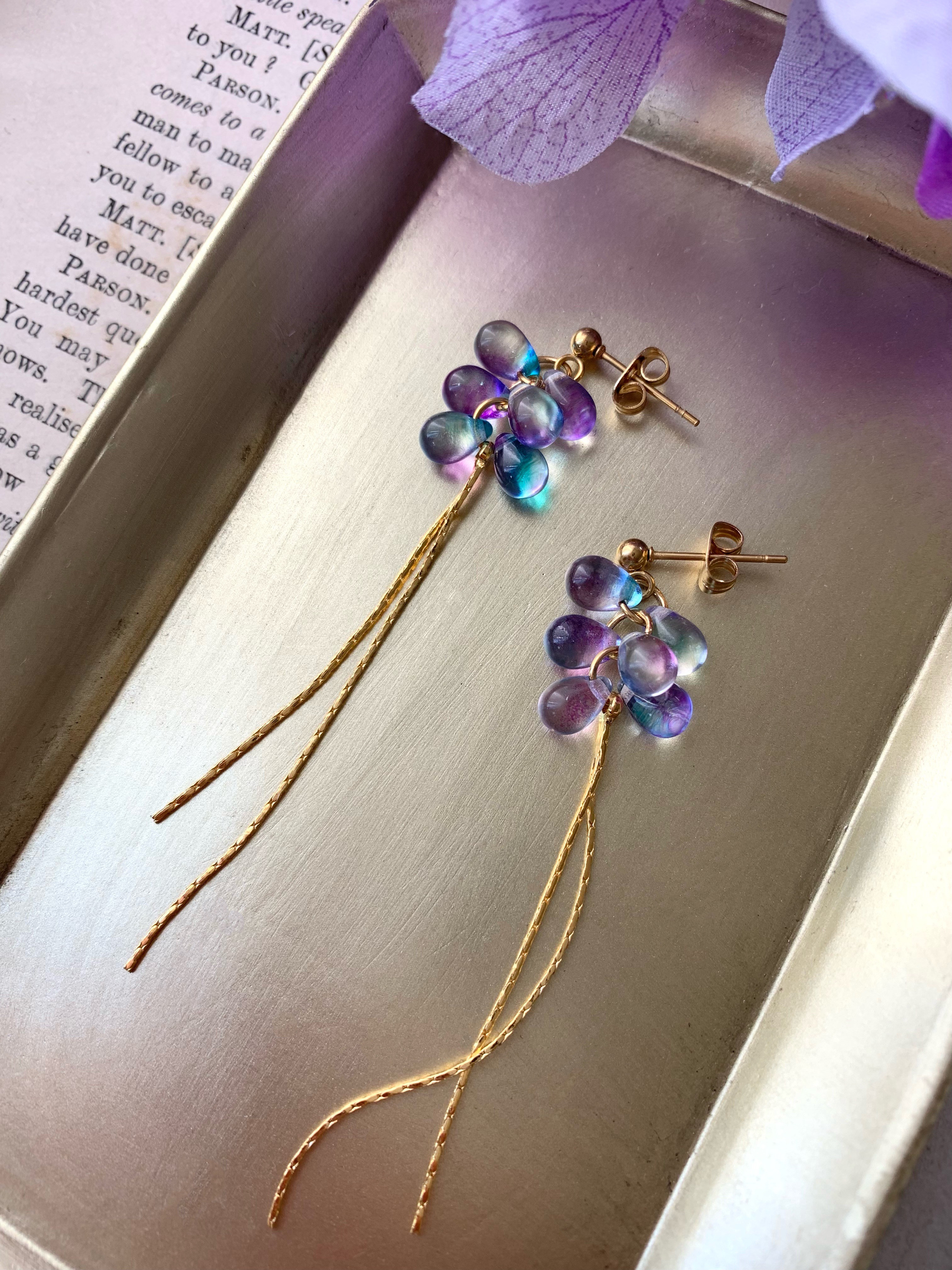 もさ◆希少✧グアテマラ翡翠×ブルーダイヤモンドピアス✧透かし彫り 5月の誕生石、グアテマラブルー 透かし彫り本翡翠ピアス | 大阪