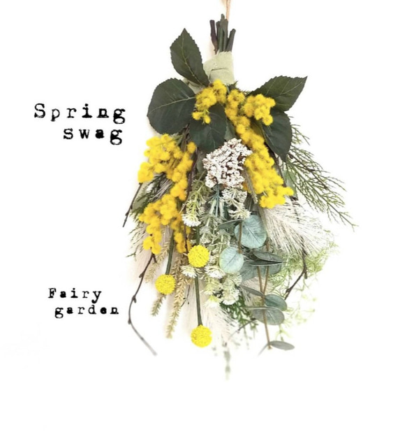 ミモザのスワッグ Spring yellow 1枚目の画像