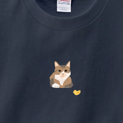 動物Tシャツ-ネコ（デニムグレー） 3枚目の画像