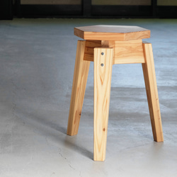 ハニカムスツール スタッキングスツール 椅子 花台 杉 無垢材 木製