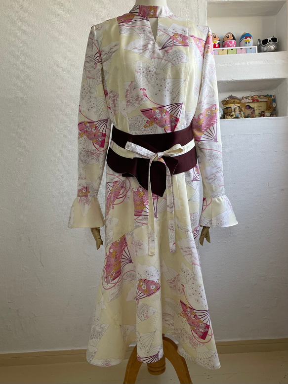 (販売済)扇花和服❤︎リアップワンピース 1枚目の画像