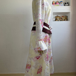 (販売済)扇花和服❤︎リアップワンピース 2枚目の画像