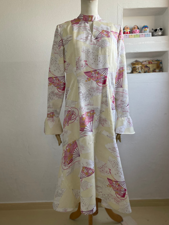 (販売済)扇花和服❤︎リアップワンピース 6枚目の画像