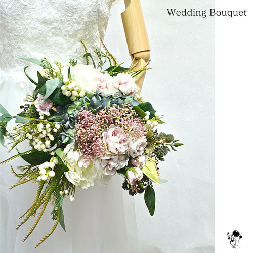 ウェディングブーケ　バラ dearbouquet_wedding-bouquet-round6