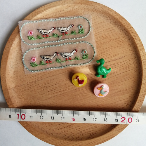アヒル ヴィンテージ ボタン レース セット ボタン button