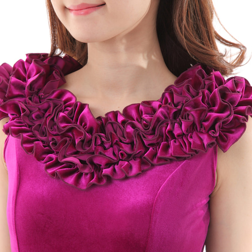 オーダーメイド 高品質 ベロアドレス ベルベットドレス フラダンス衣装