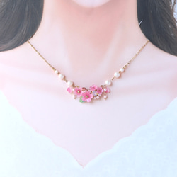 Sakura Shararin* 項鍊花，禮物，粉紅色，春天 第8張的照片