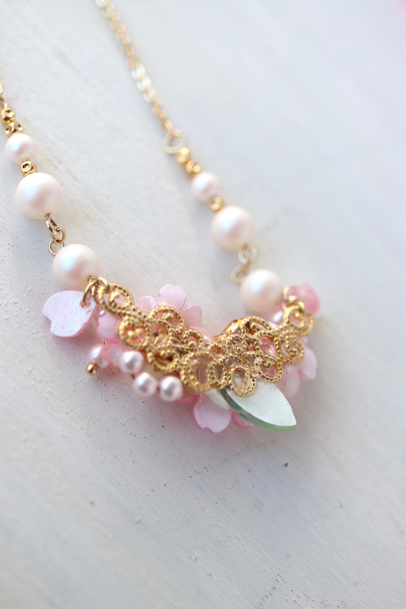 Sakura Shararin* 項鍊花，禮物，粉紅色，春天 第13張的照片