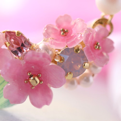桜しゃらりん*ネックレス　　花、ギフト、ピンク、春 16枚目の画像