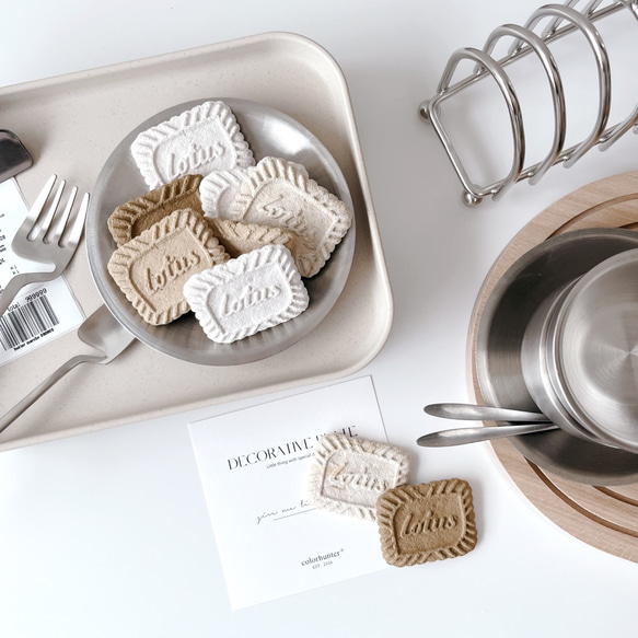 3点set ファットクッキー(ランダム3カラー) /// 韓国インテリア オブジェ  アクセサリー プレート 1枚目の画像