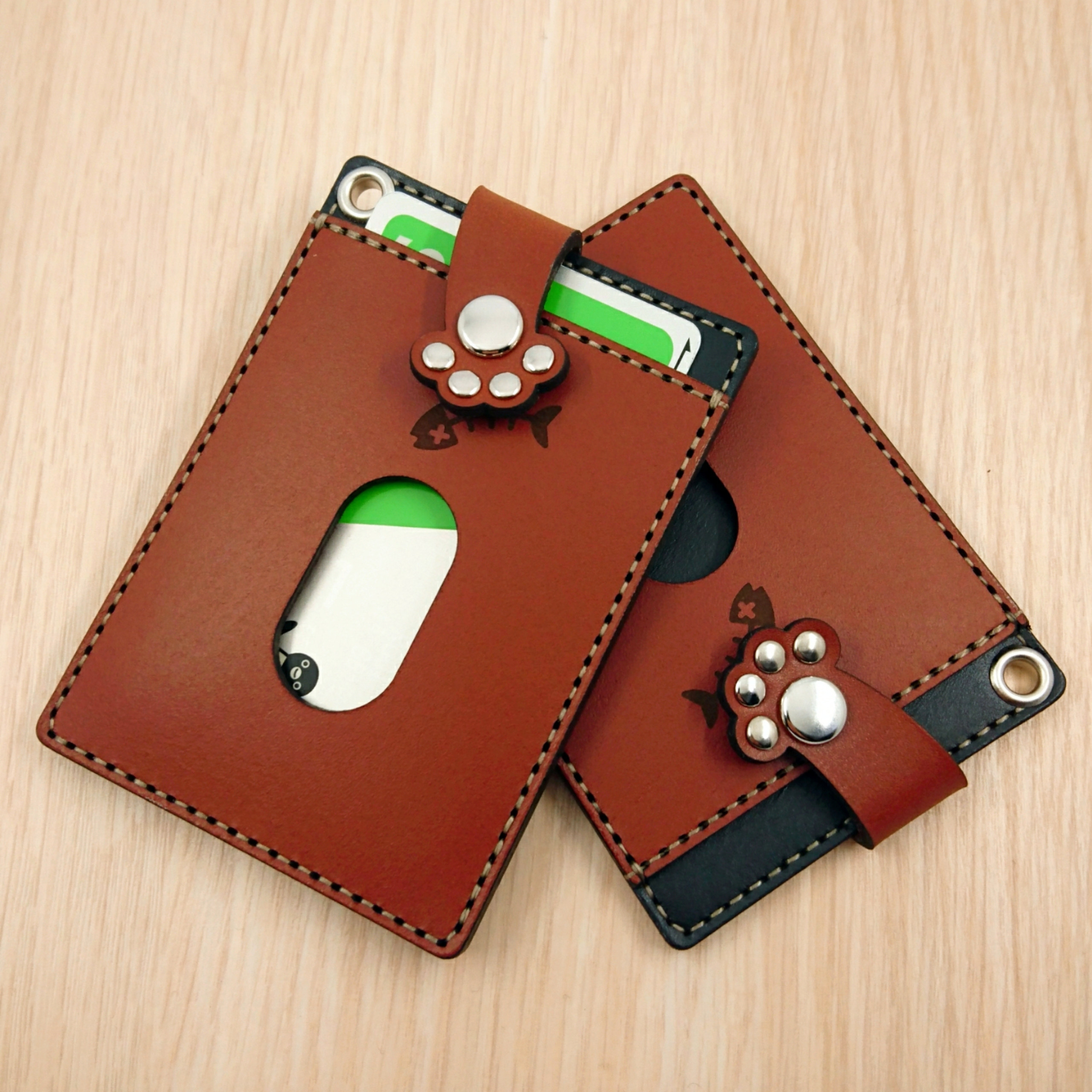 猫の肉球パスケース『本革』