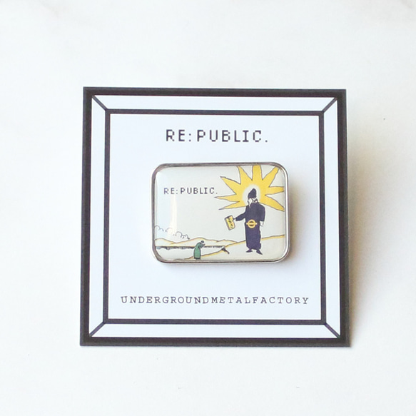 ◆RE:PUBLIC. -Erdbeben- (around 1922) ピンバッチ　アート　グラフィック 4枚目の画像