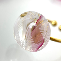 レースガラスの指輪 桜ピンク リング【春色新作2023】 1枚目の画像