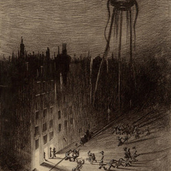-Martian Viewing Drunken Crowd - (1906) ピンバッチ　アート　グラフィック 2枚目の画像