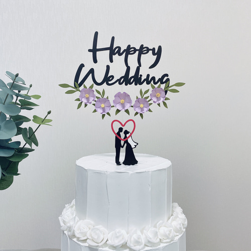 ウェディング ケーキトッパー｜結婚式 前撮り 小物｜フラワー
