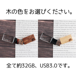 【名入れ可】ハリネズミ 木製 クリスタル USBメモリ 32GB 結婚祝い 就職祝い 入学祝い 卒業祝い ホワイトデー 2枚目の画像