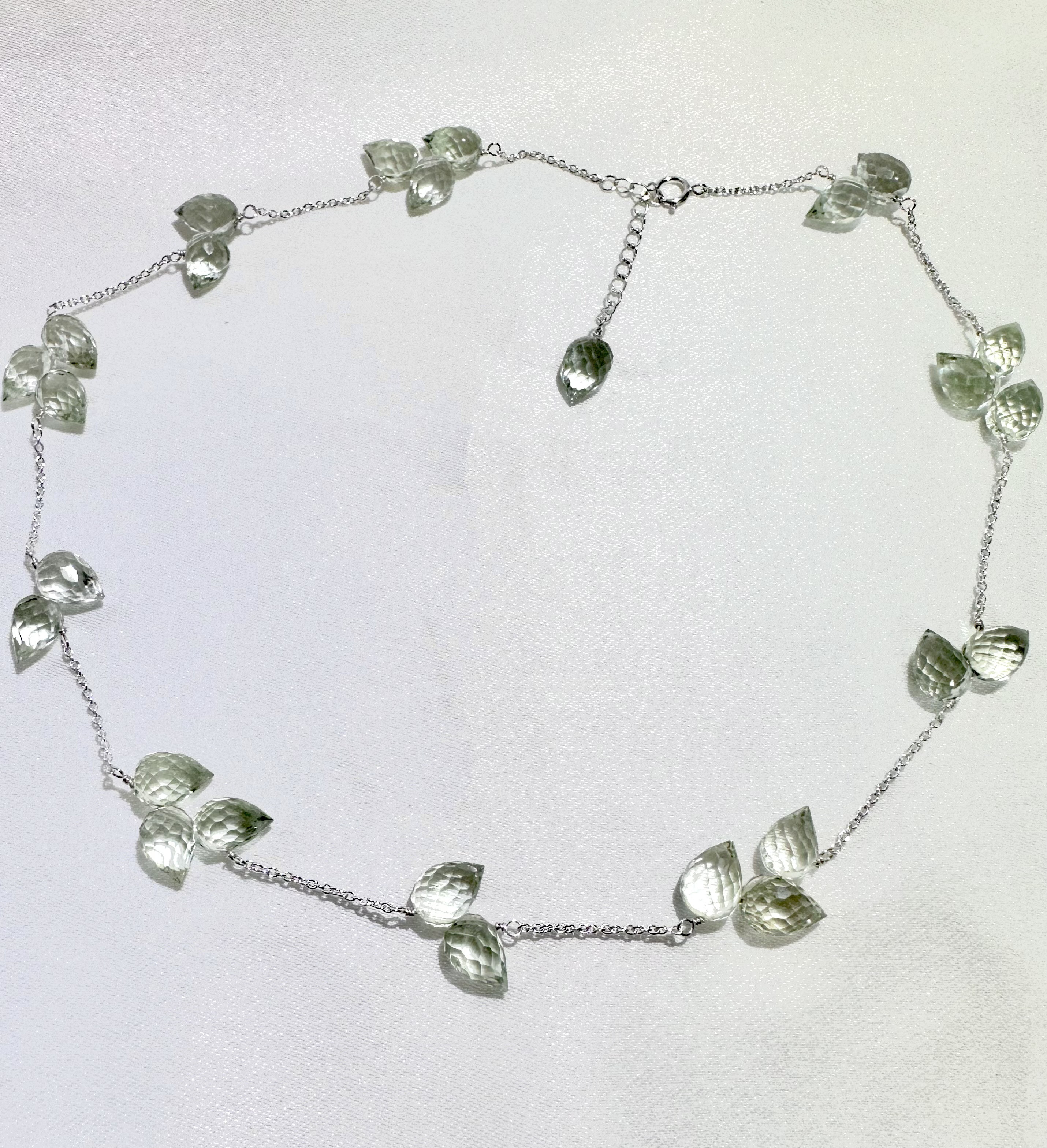 SV925  ツボミ型  グリーンアメジスト ネックレス