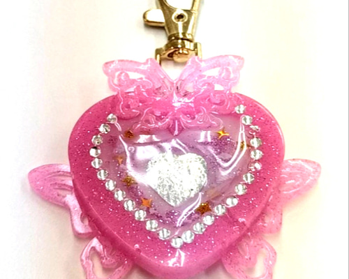 Rei様お取り置きです。No．66 ハート キーホルダー レジン