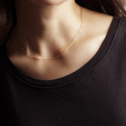☆関税/送料込み☆【ELEGATTO】ペーパークリップ ネックレス ペーパークリップチェーン60cmネックレス K10(505843559) | リラ