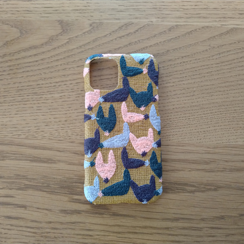 受注製作*ミナペルホネン*repo*マスタード*mina perhonen*iPhoneケース 