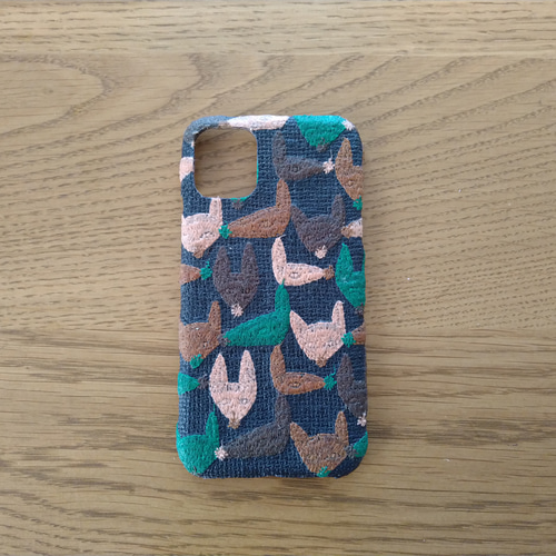 受注製作*ミナペルホネン*repo*ネイビー*mina perhonen*iPhoneケース