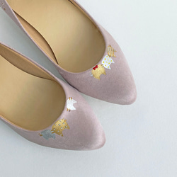高跟鞋“Nyanpus Pink” 可愛的貓咪圖案春天的色彩設計！ 3 公分鞋跟提供穩定性，同時保持輪廓之美！ 2E訂單 第1張的照片