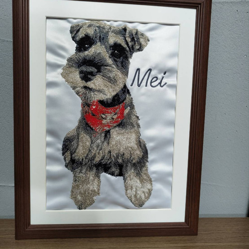 オーダーメイド フォト刺繍 ペット 愛犬 愛猫 ワンちゃん 猫
