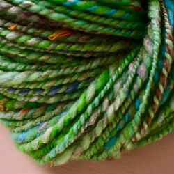 tenna + 手つむぎ毛糸  手紡ぎ糸 毛糸 メリノウール  約65g #14104 4枚目の画像