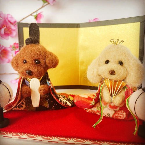 ⭐︎限定販売⭐︎ひな祭り プードル お雛様 羊毛フェルト tinkle