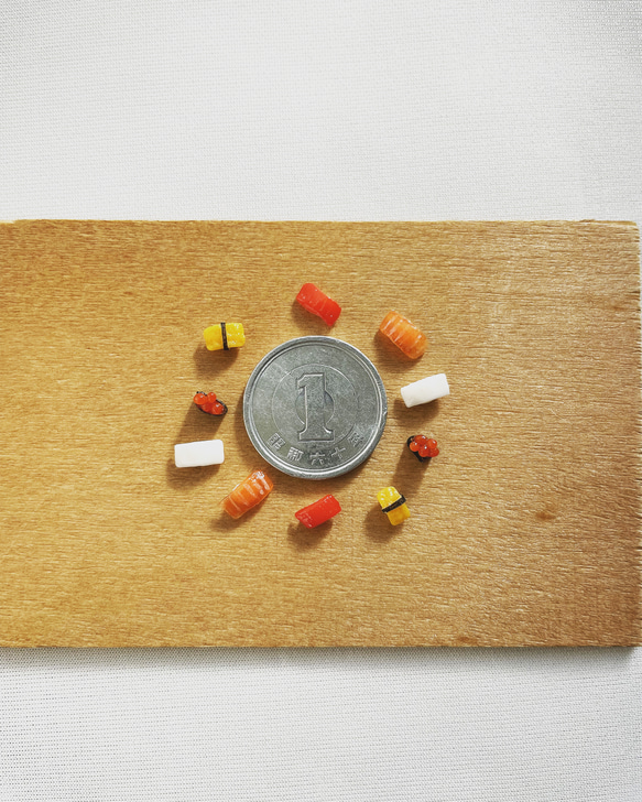 【小さなお寿司で大きなサプライズを】7種のミニチュアお寿司ボールペン　ミニチュアフード 10枚目の画像