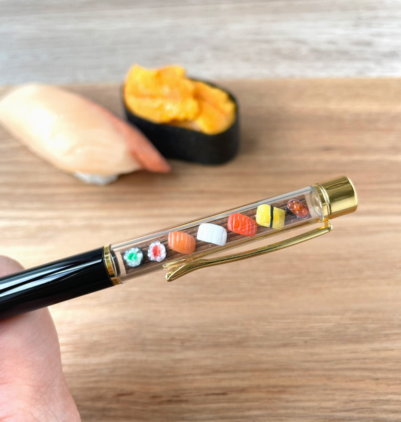 【小さなお寿司で大きなサプライズを】7種のミニチュアお寿司ボールペン　ミニチュアフード 12枚目の画像