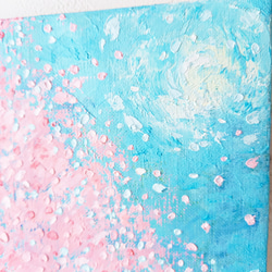油絵　桜の香り 3枚目の画像