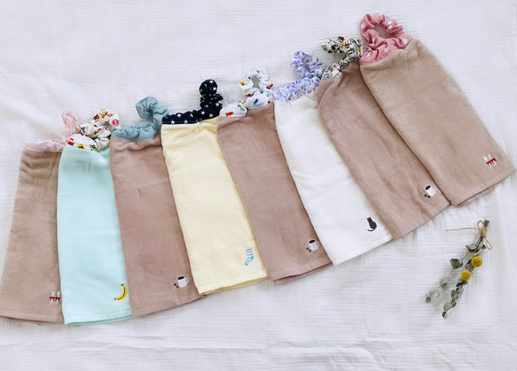 2/22新柄追加♪安心の2枚重ね☆タオルエプロン☆おりこうエプロン  