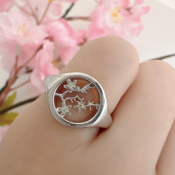 [Creema限定割引] ✿早咲きさくら 誕生石選べるcherry Blossoms ring ✿ 11枚目の画像