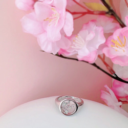 [Creema限定割引] ✿早咲きさくら 誕生石選べるcherry Blossoms ring ✿ 16枚目の画像