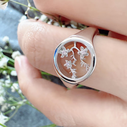 [Creema限定割引] ✿早咲きさくら 誕生石選べるcherry Blossoms ring ✿ 1枚目の画像