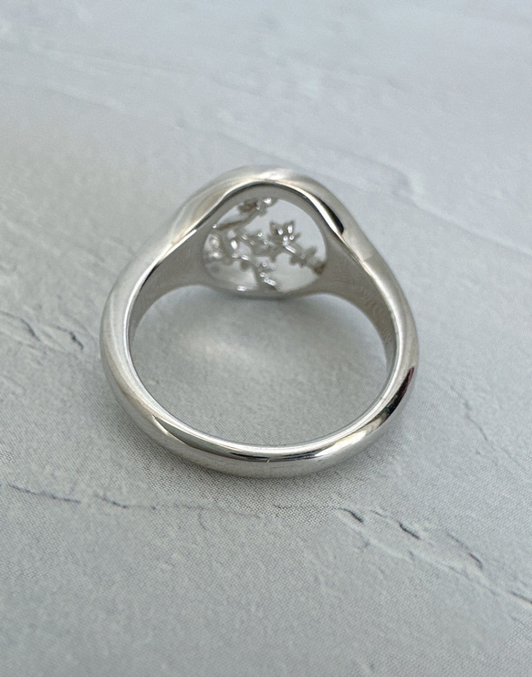 [Creema限定割引] ✿早咲きさくら 誕生石選べるcherry Blossoms ring ✿ 6枚目の画像