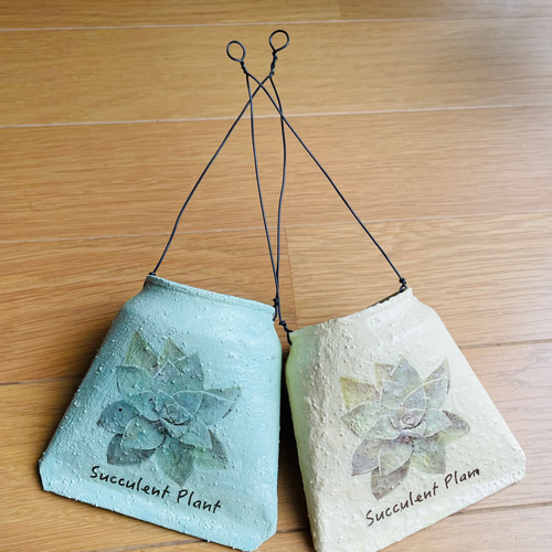 リメ缶リメイク缶☘️3個セット革タグ付き多肉植物