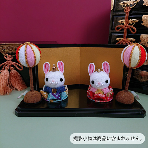 ひなまつり2025】うさぎのおひなさま つまみ細工 桃の節句