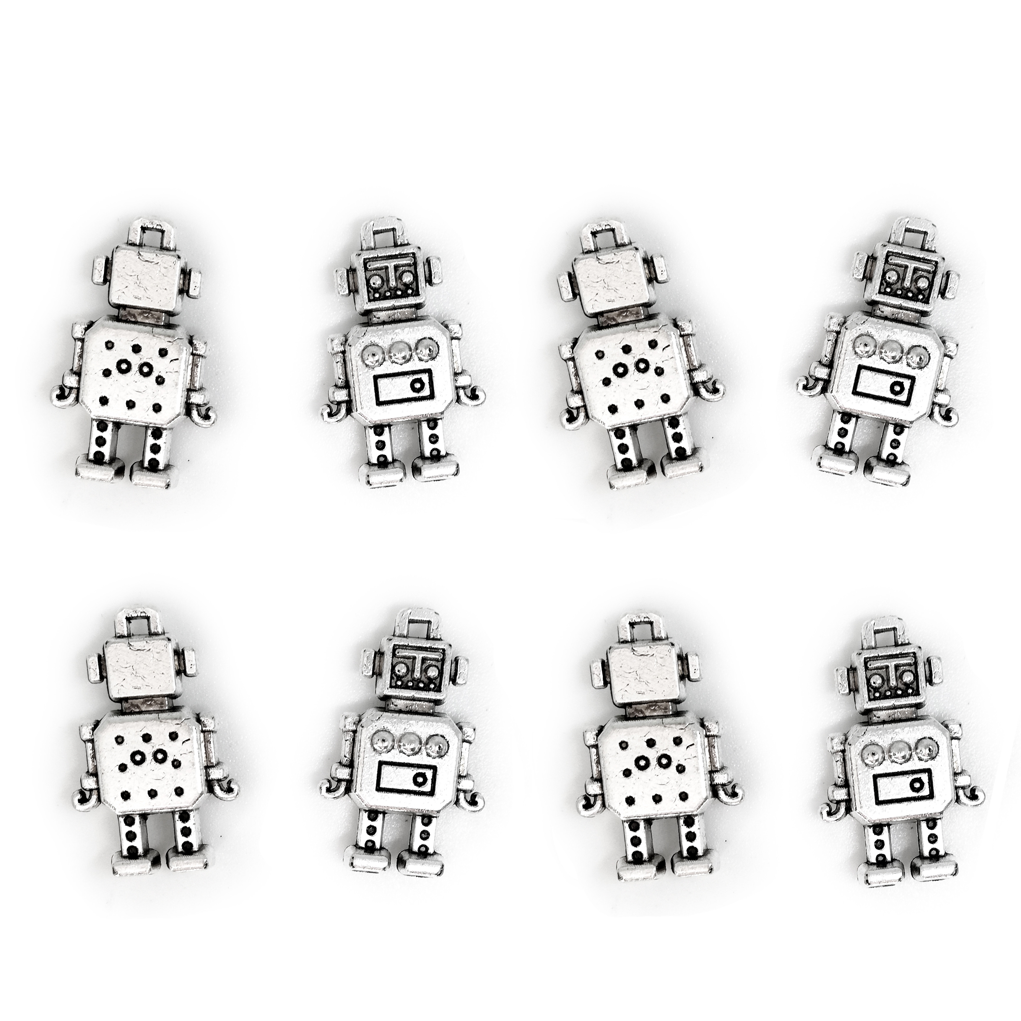 ハンドメイド 個性派パーツアート まとめ売り 全22体セット ロボットチャーム