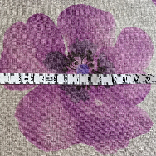 新入荷♪『 墨 sumi×design 綿麻生地 花柄 Cー生成×ピンク 巾約