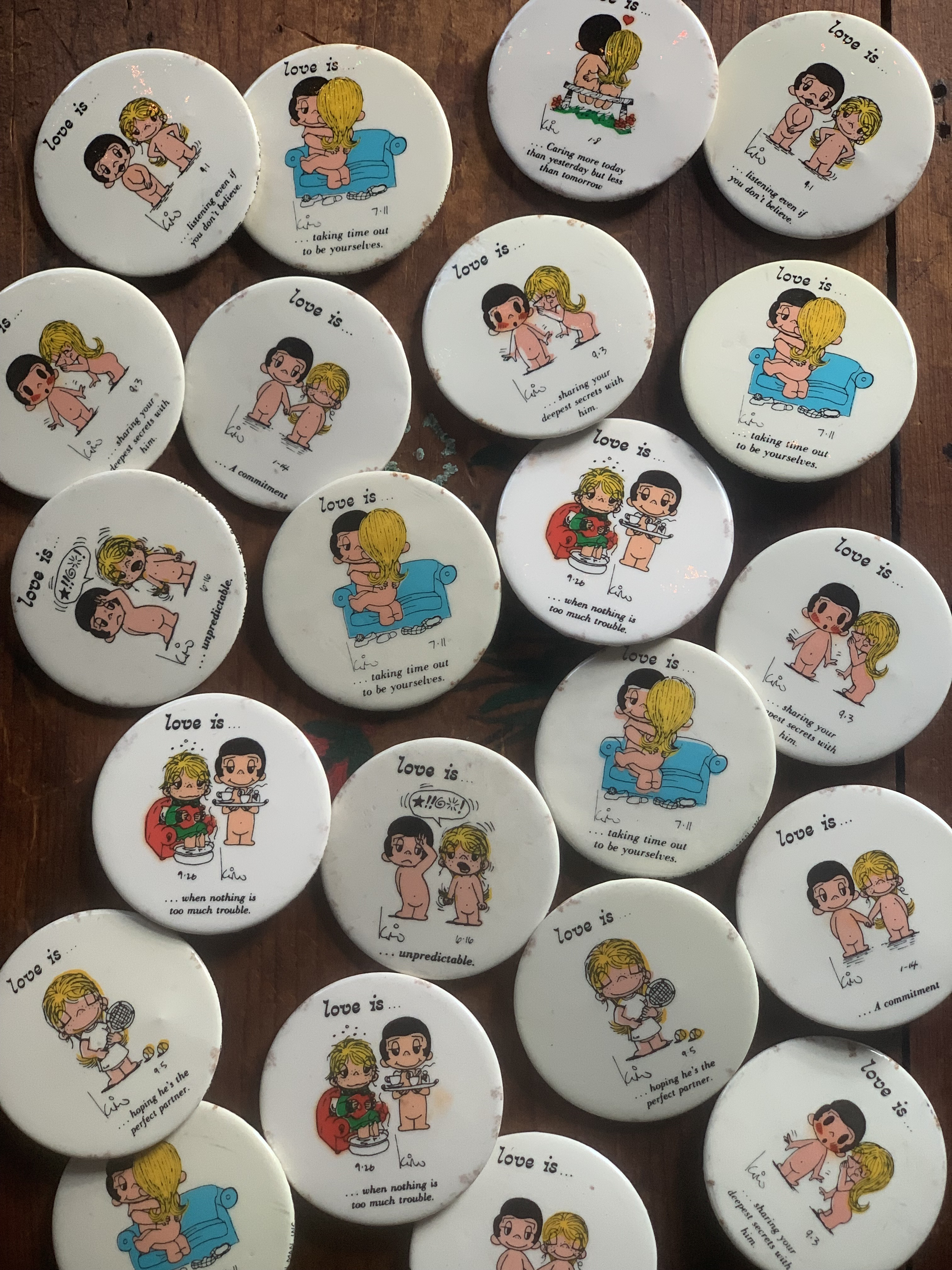 70s 80s vintage 古着 缶バッジ メッセージ love 愛 メッセージ 70s vintage love 古着 缶バッジ 愛 80s
