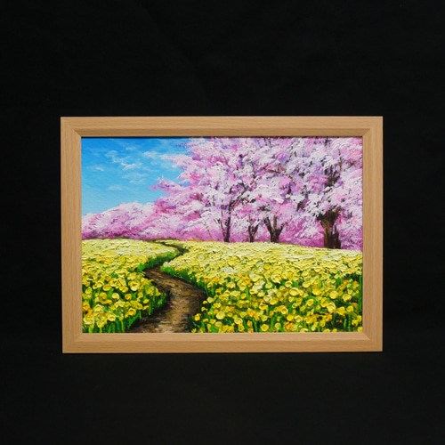 原画】油彩画「心癒される春の景色」一点物 ｜ 油絵 風景画 アート